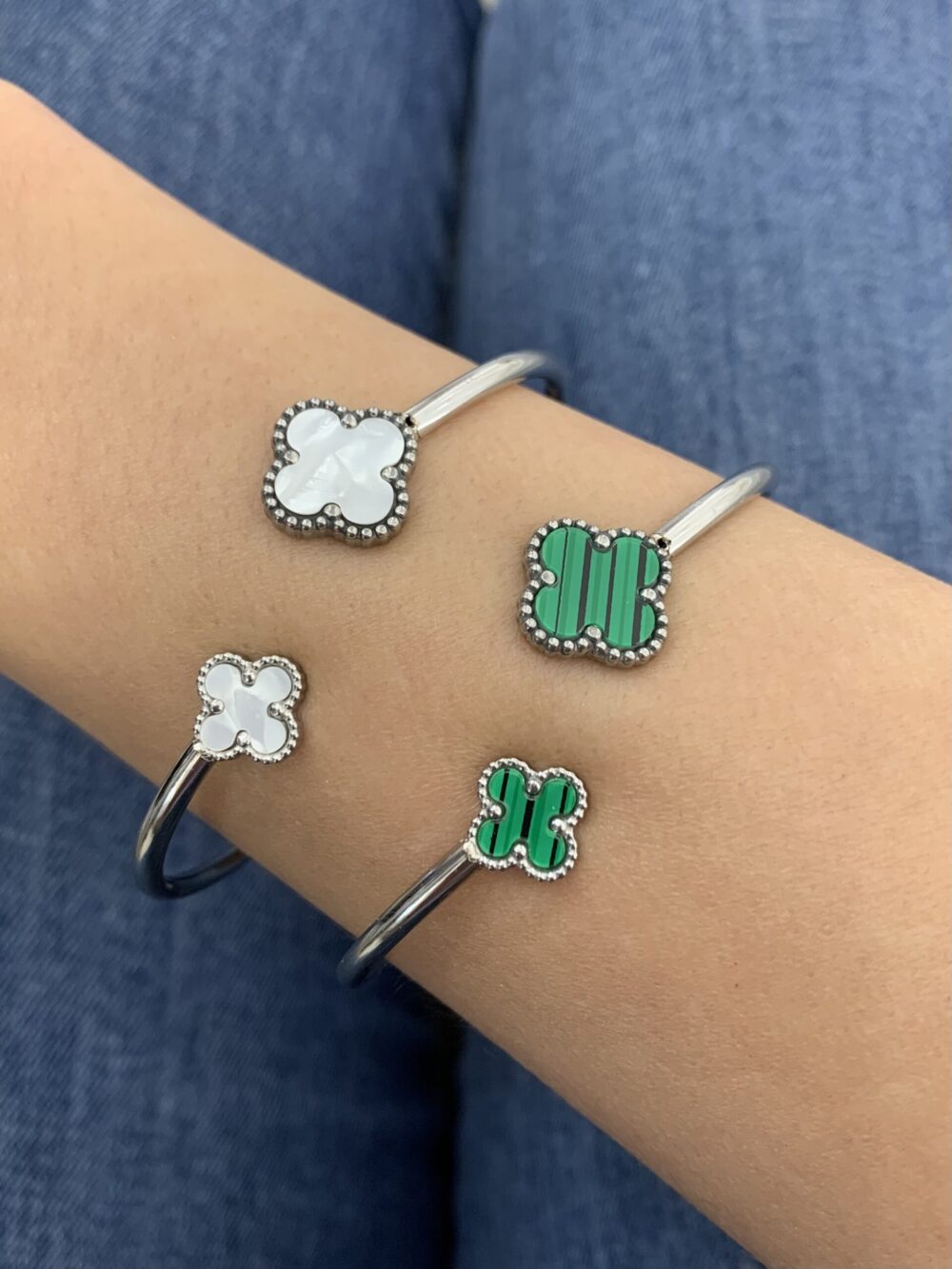 Narukvica sa detelinom u silver varijanti