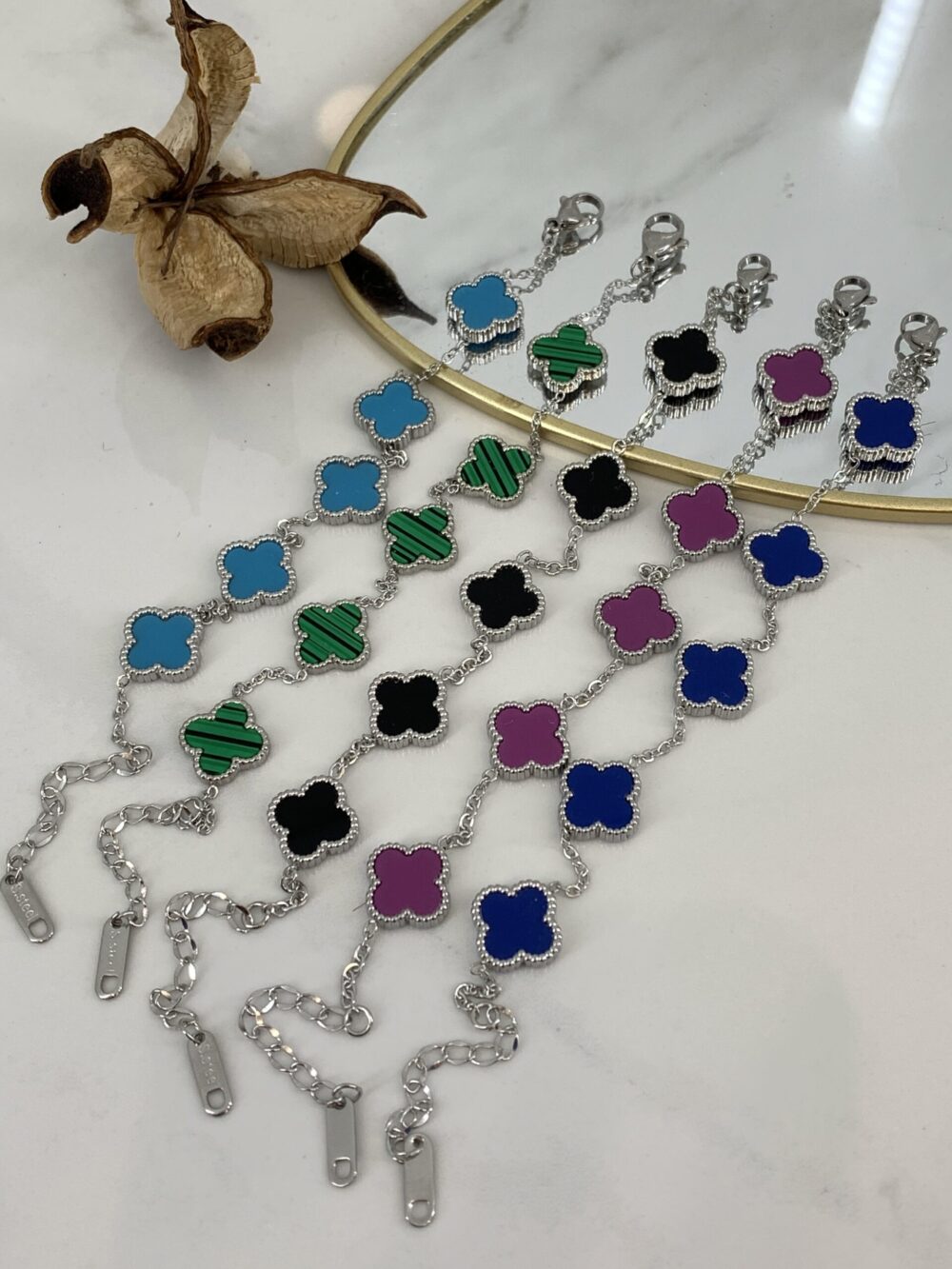 Narukvica sa 5 detelina – silver