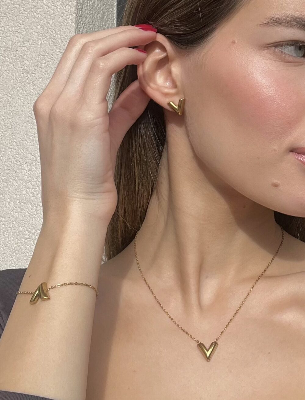 Komplet od nerdjajuceg celika – silver/gold