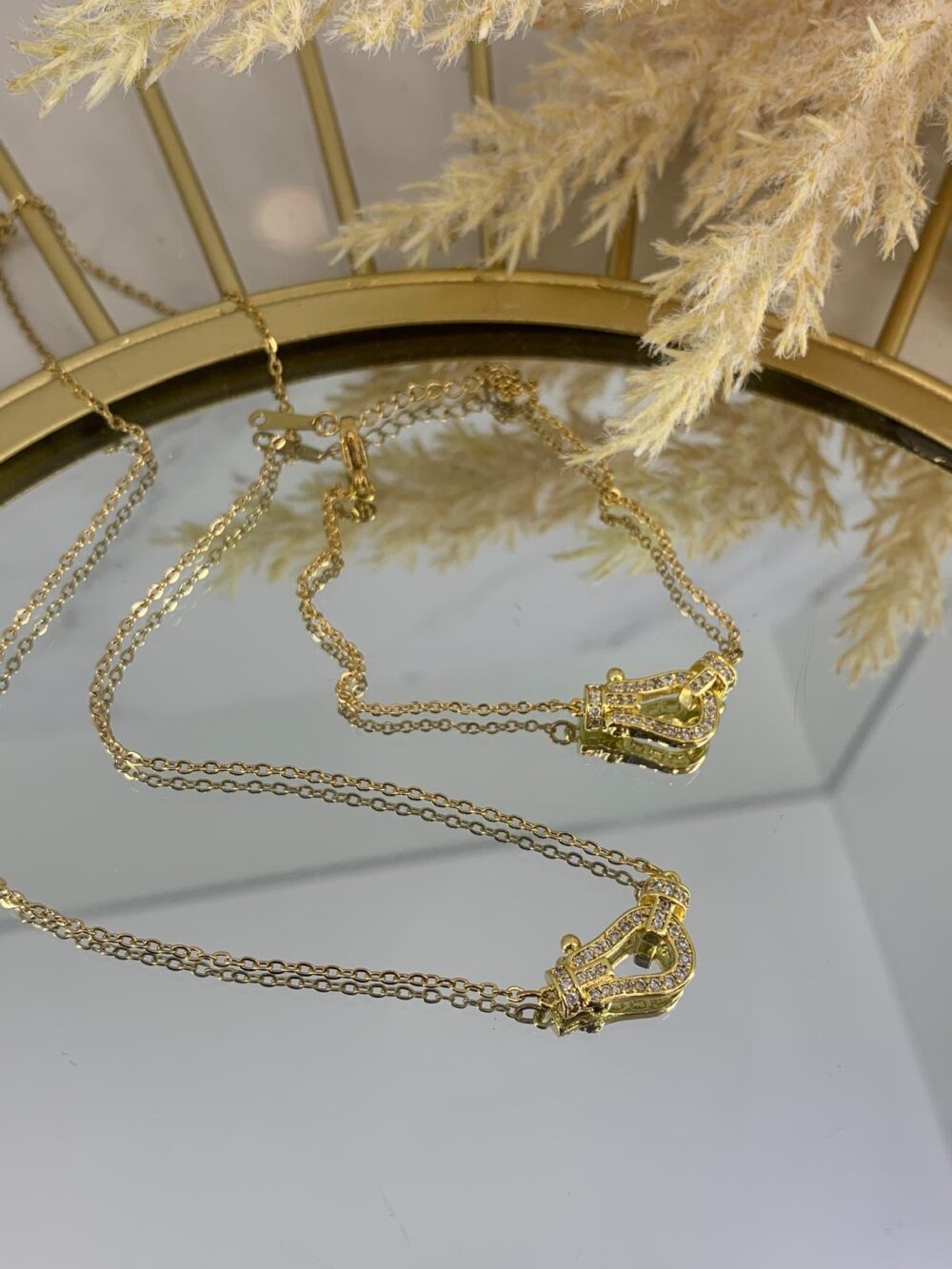 Ogrlica i narukvica od nerdjajuceg celika – gold