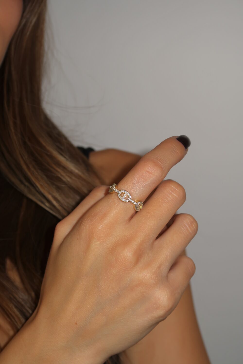 Podesivi prsten od nerdjajućeg čelika – silver/gold