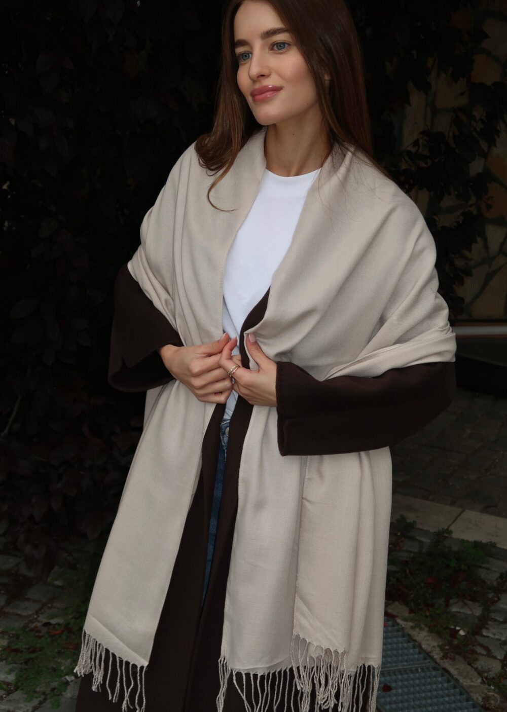 Jednobojna kašmir ešarpa – više boja