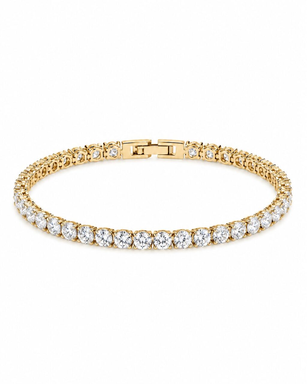 Gold Diamond Tennis Bracelet